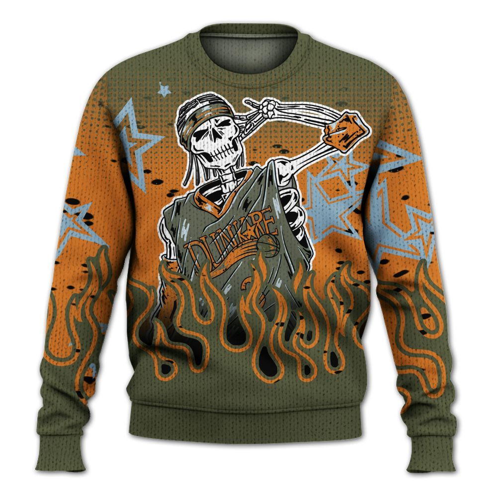 Knitted Sweater To Match Olive 5s - Allen Answer Unique Fire Custom Name