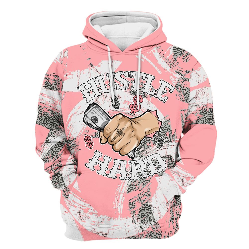 Hoodie To Match Retro Wings 3s - Hustles Hard! Splash All Over Print