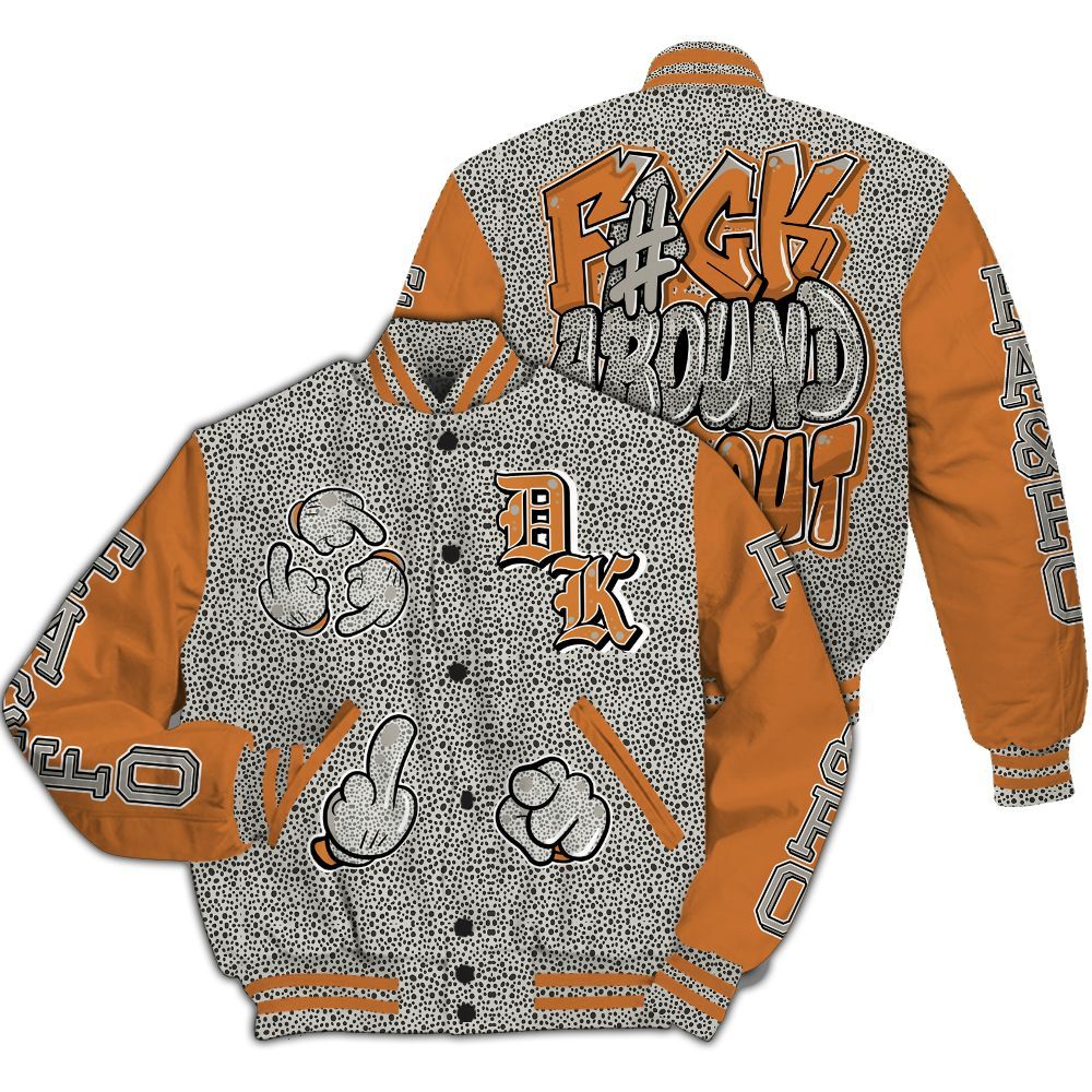 Varsity Jacket To Match Air Max 1 Safari 2024 - F Around Find Out Graphic All Over Print