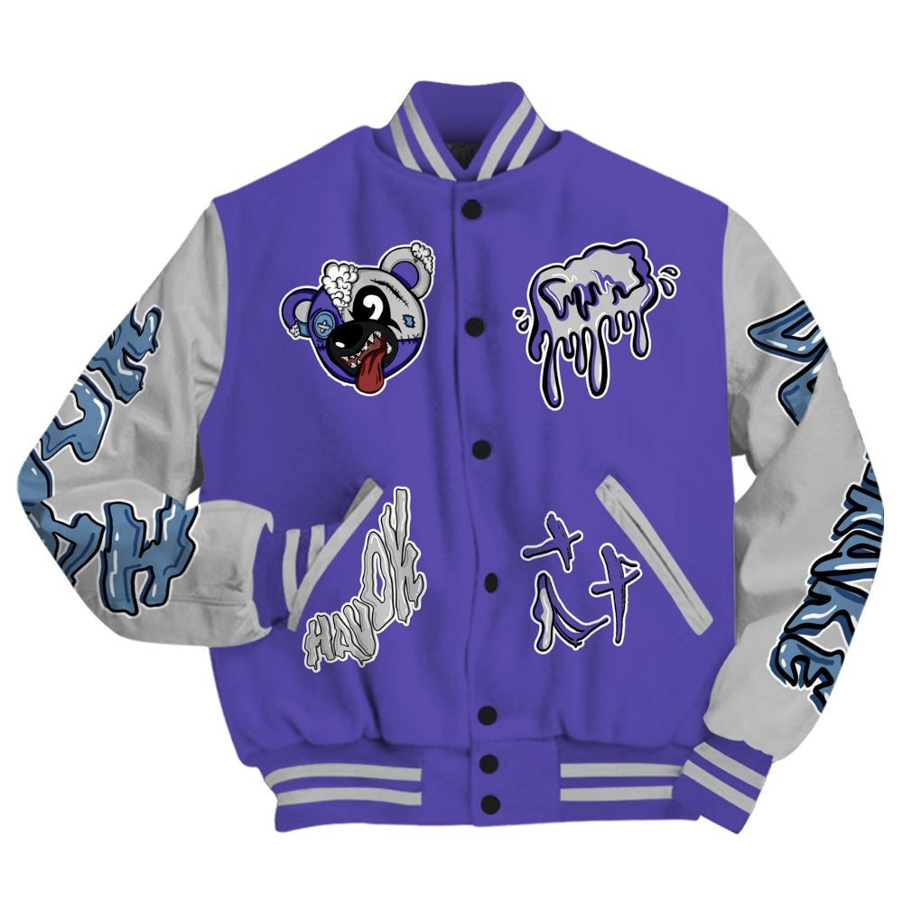 Varsity Jacket To Match Retro Concord 5s - Havok Bear All Over Print