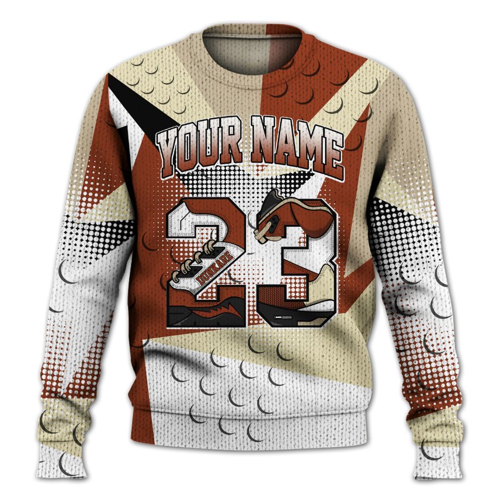 Knitted Sweater To Match Retro Eastside Golf 12s - Poly Custom Name Number 23 5s