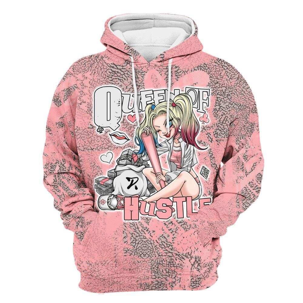Hoodie To Match Retro Wings 3s - Hustles Quiinn Heart Grunge All Over Print