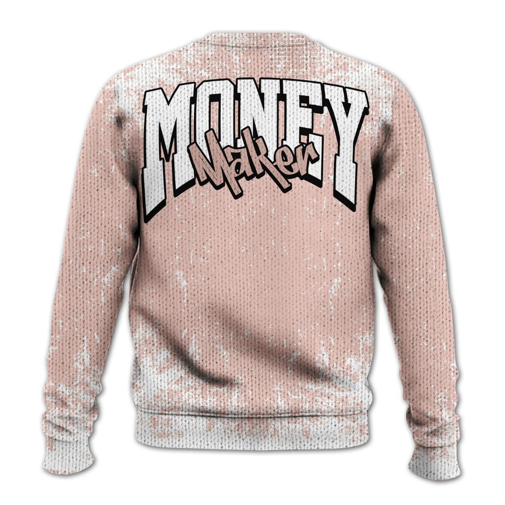 Knitted Sweater To Match Low Legend Pink 11s - Move In Silence Money Street Retro