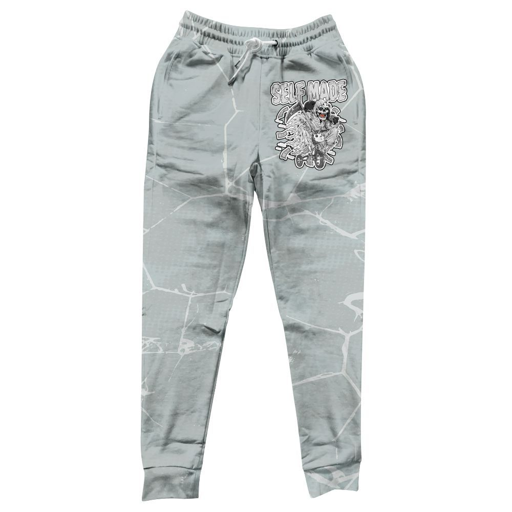 Sweatpant To Match Black Wolf Grey 12s - Self Made Skeleton Crack All Over Print