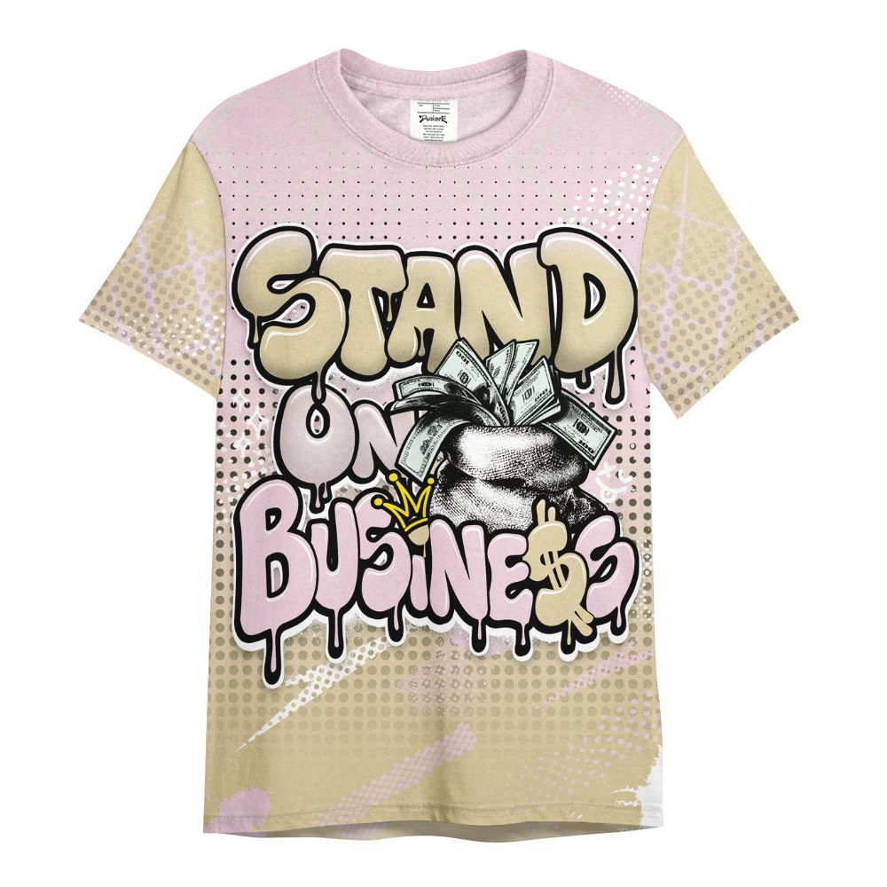 Shirt To Match Denim Iced Carmine 4s - Halftone Stand Business Dripping All Over Print
