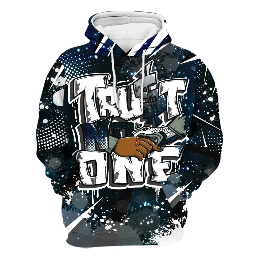 Hoodie To Match Air Foamposite One Galaxy - Poly Trust No One Dripping All Over Print