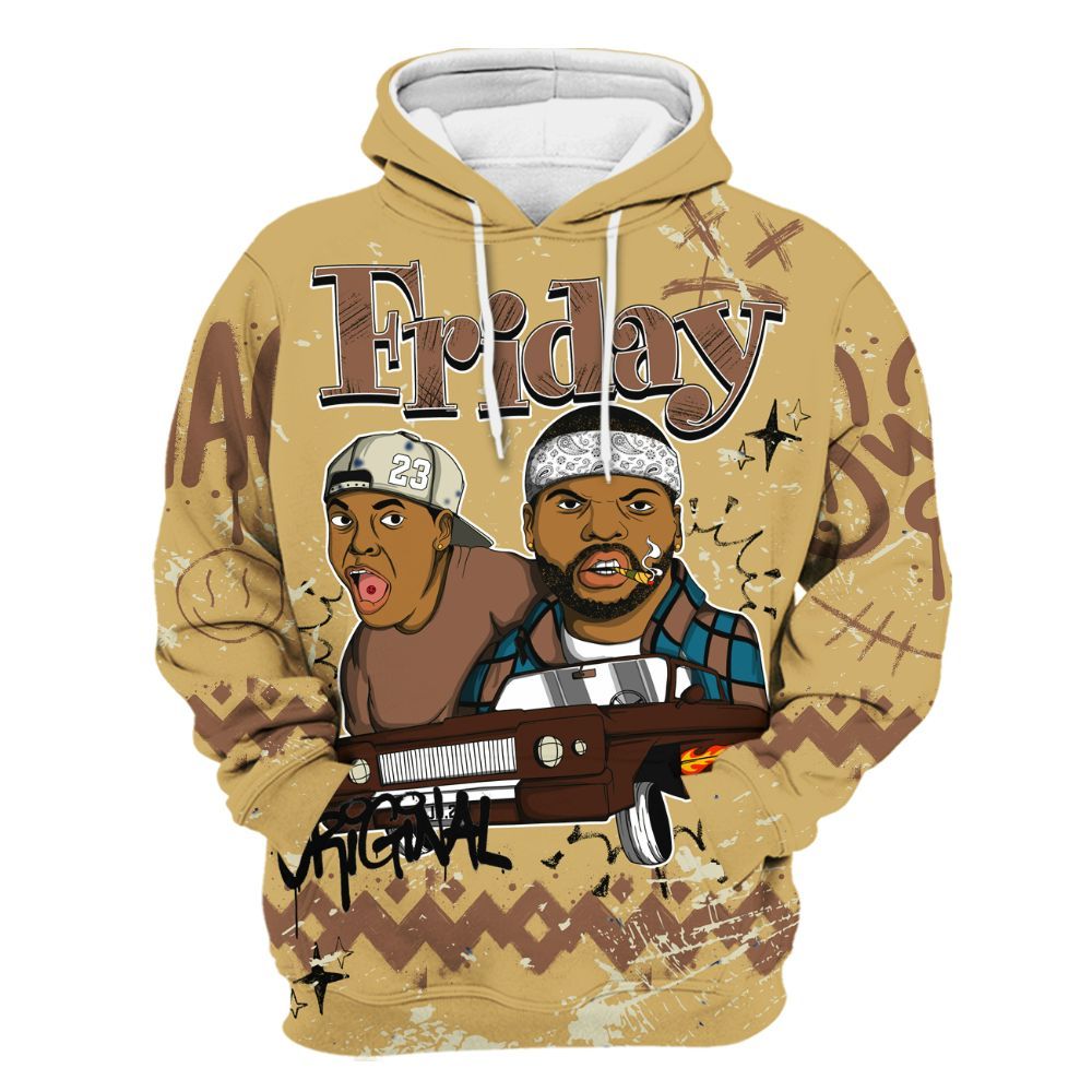 Hoodie To Match Retro Cacao Wow 4s - Friday Sneaker Crayon All Over Print