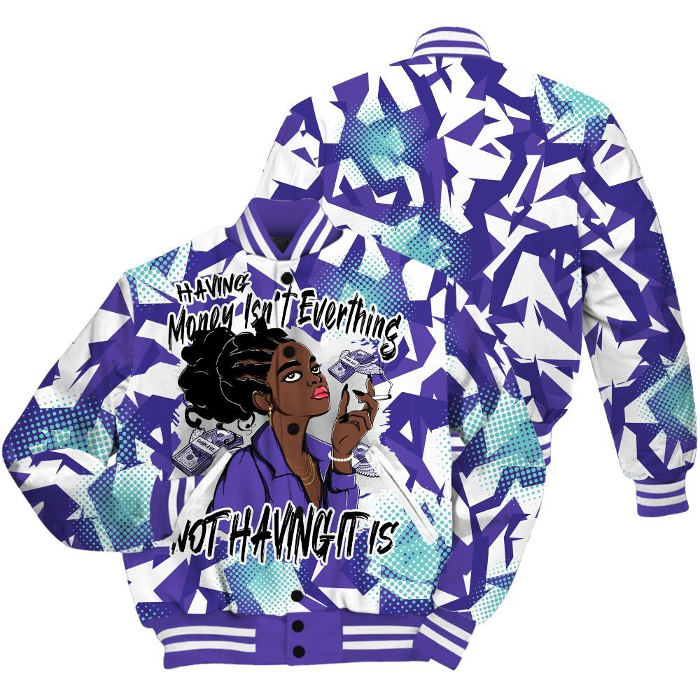 Varsity Jacket To Match Low Hornets 1s - Having Money Isn't Everthing Retro All Over Print
