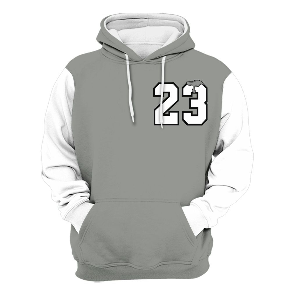 Hoodie To Match Paris Cement Grey 4s Varsity Jacket, Custom Name Number 23 Drip All Over Print