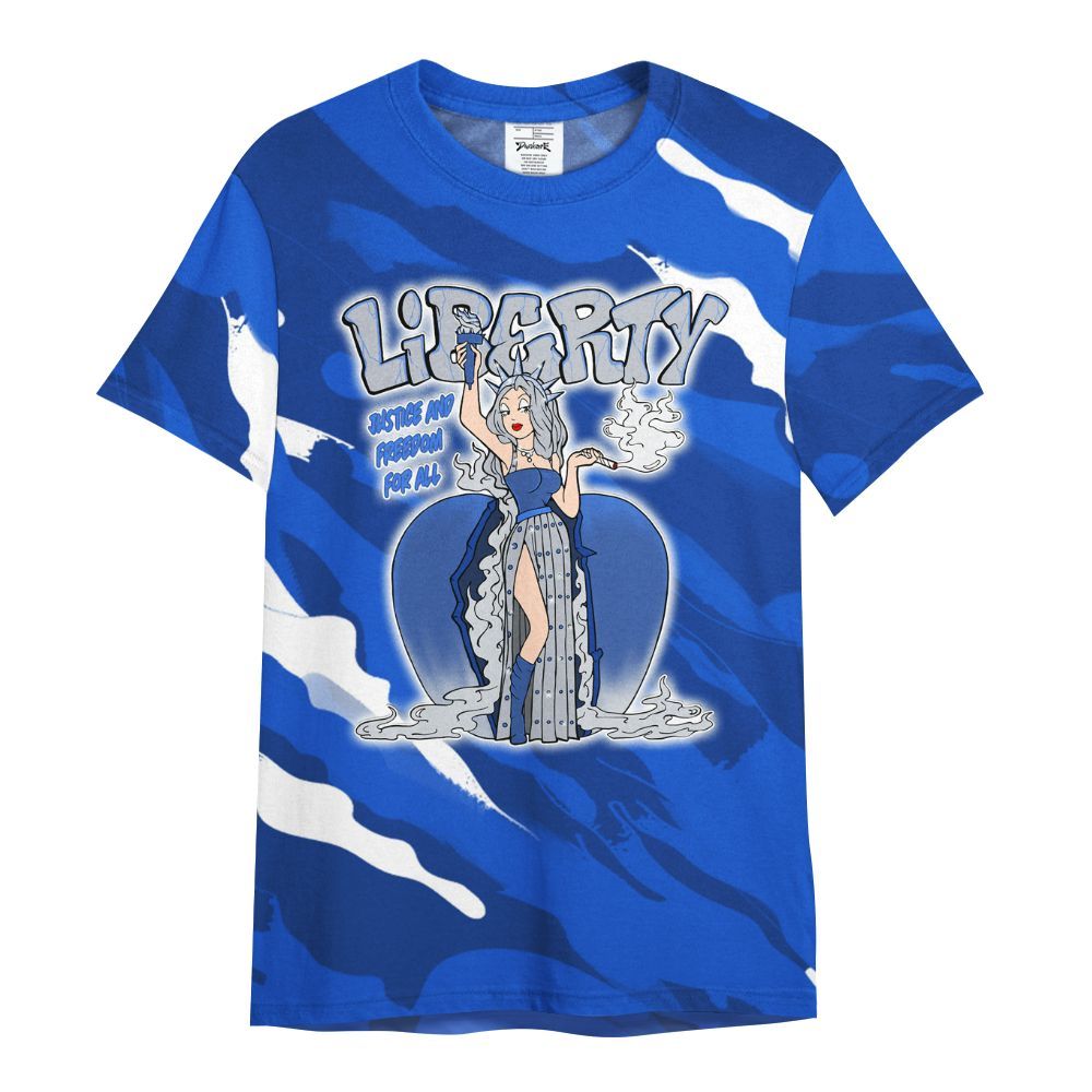Shirt To Match Air Foamposite One Royal - Midwest Cartoon Colored All Over Print