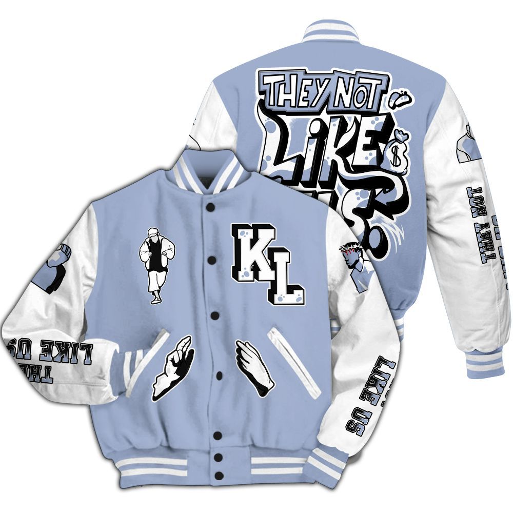 Varsity Jacket To Match Retro Blue Grey 13s - Dislike Us Graphic All Over Print