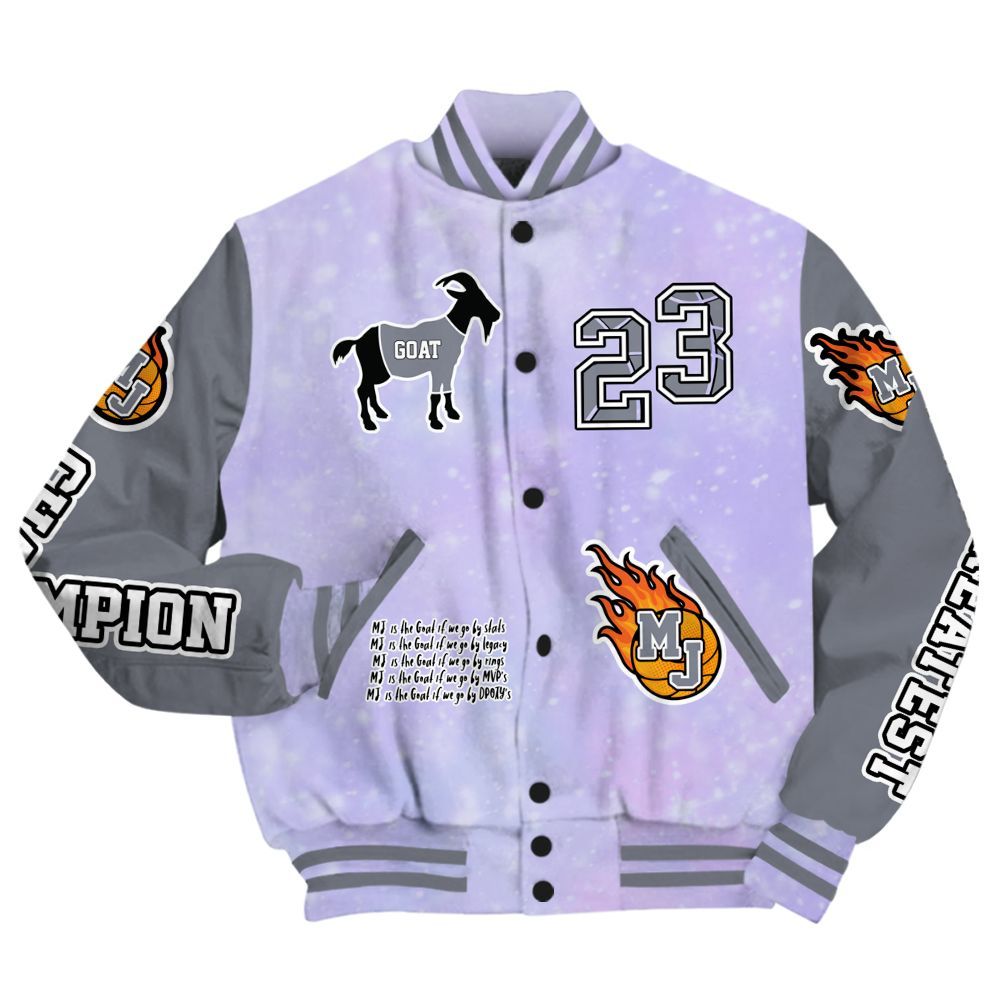 Varsity Jacket To Match Zen Master 4s - 23 G.0.A.T Jump Up Basketball All Over Print