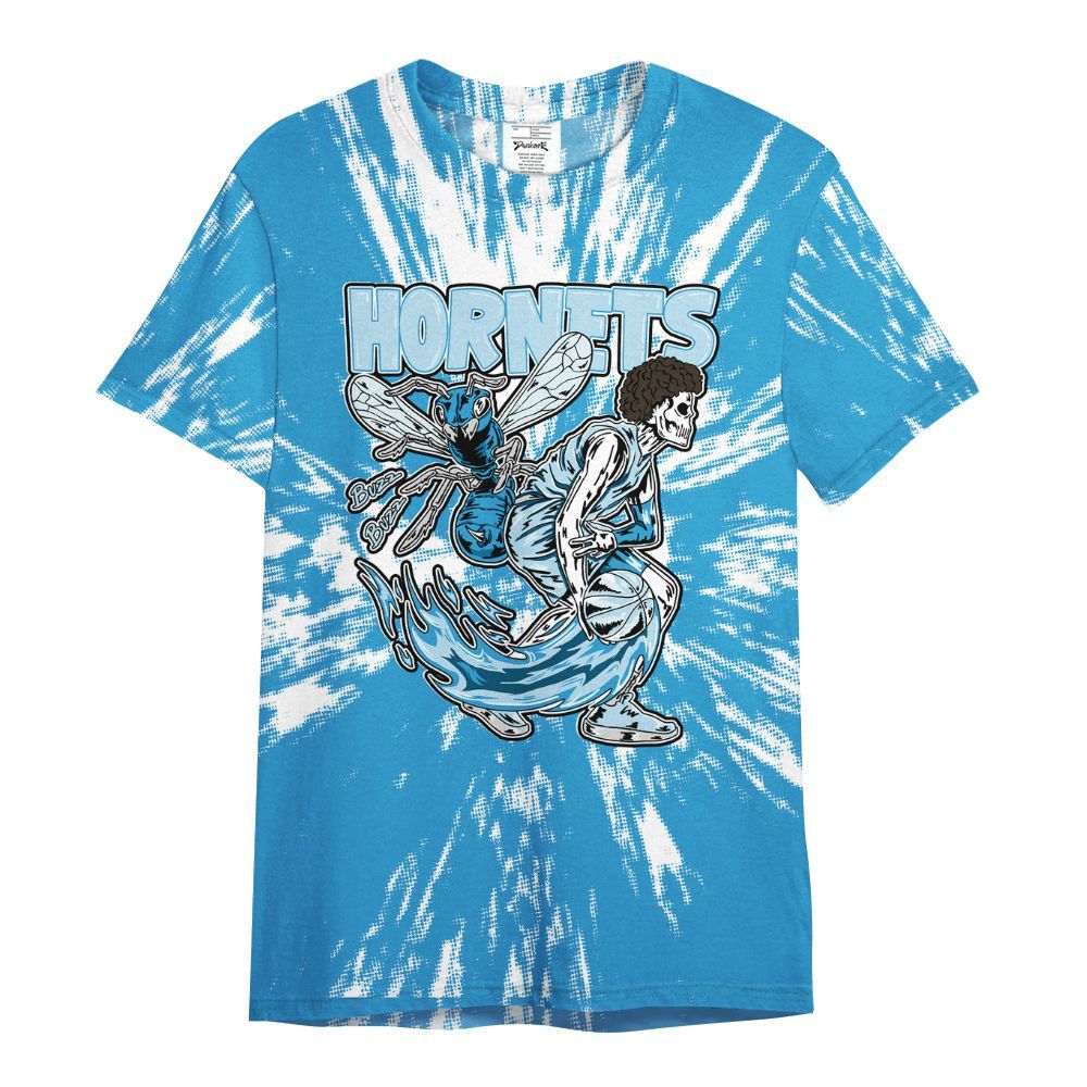 Shirt To Match Powder Blue 9s - Hornets Skeleton Luxury All Over Print
