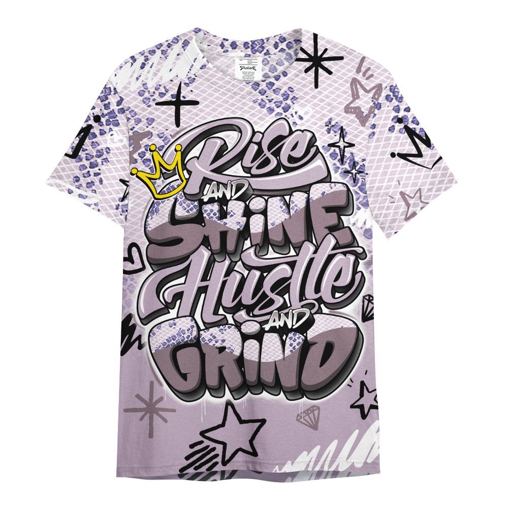 Shirt To Match Air Force 1 Low Purple Snake - Rise Shine Hustle Grind All Over Print