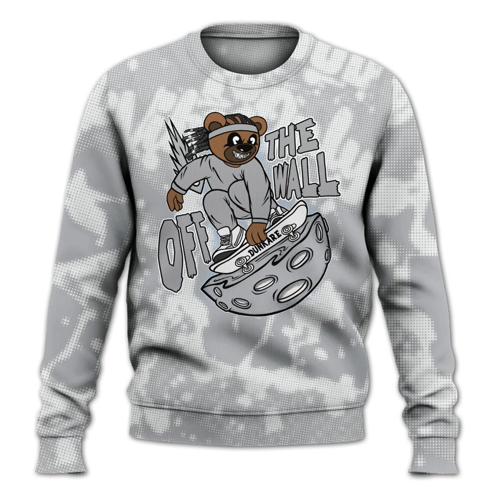 Sweatshirt To Match Low OG Wolf Grey 1s - Quirky Bear Street All Over Print