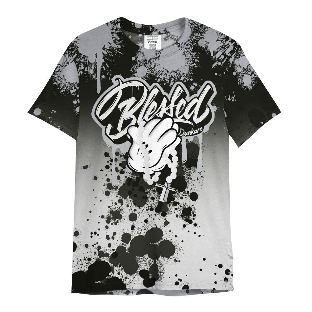 Shirt To Match Baroque Brown 12s - God Blessed Ink Drip All Over Print