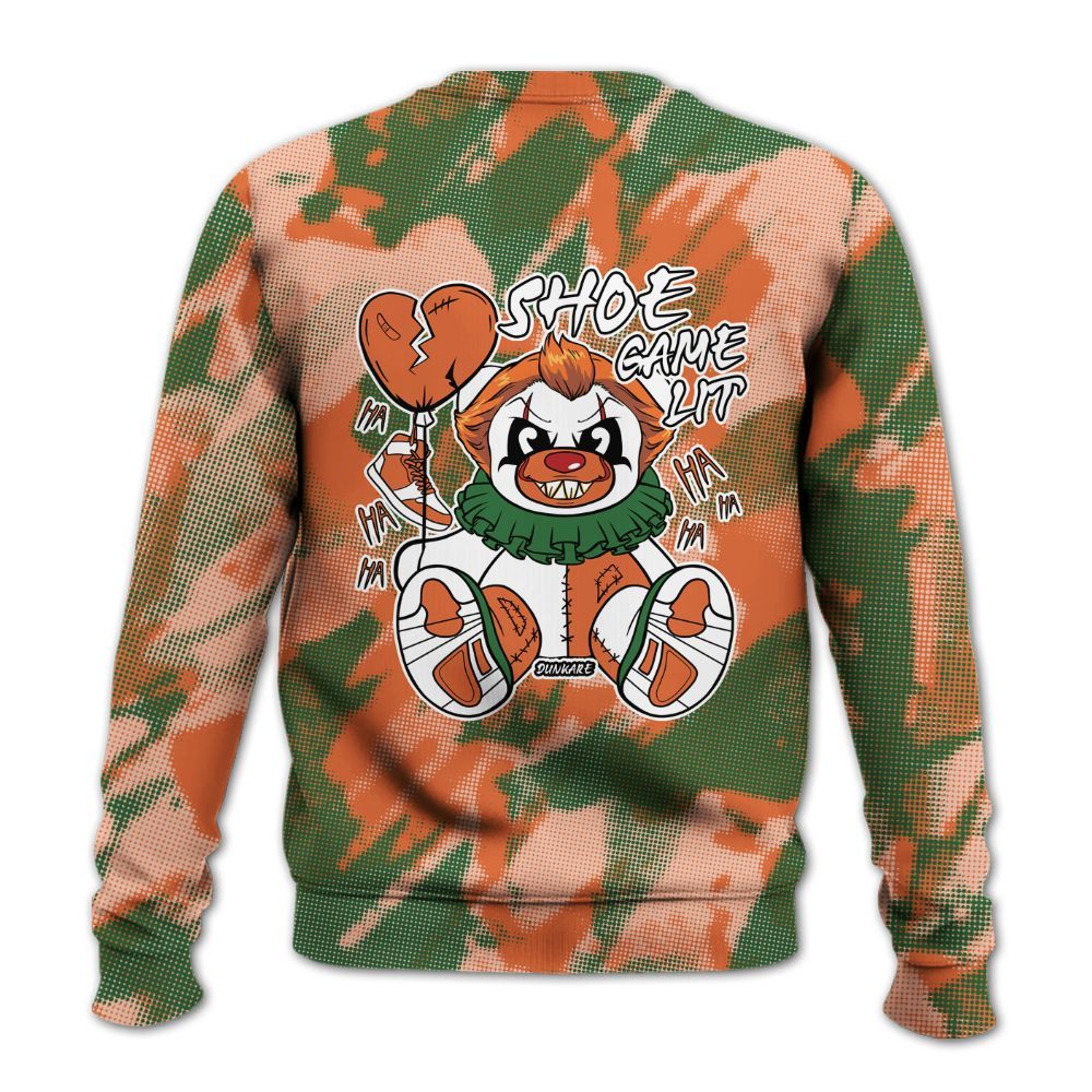 Sweatshirt To Match Low Miami 5s - Shoe Game Bear Abstract Halftone All Over Print