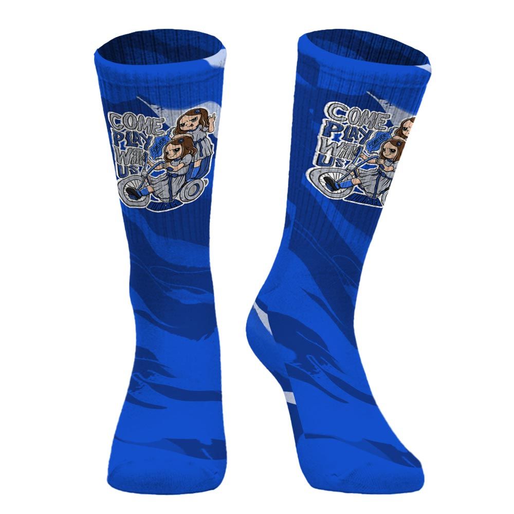 Sock To Match Air Foamposite One Royal - Come Hangout Halloween