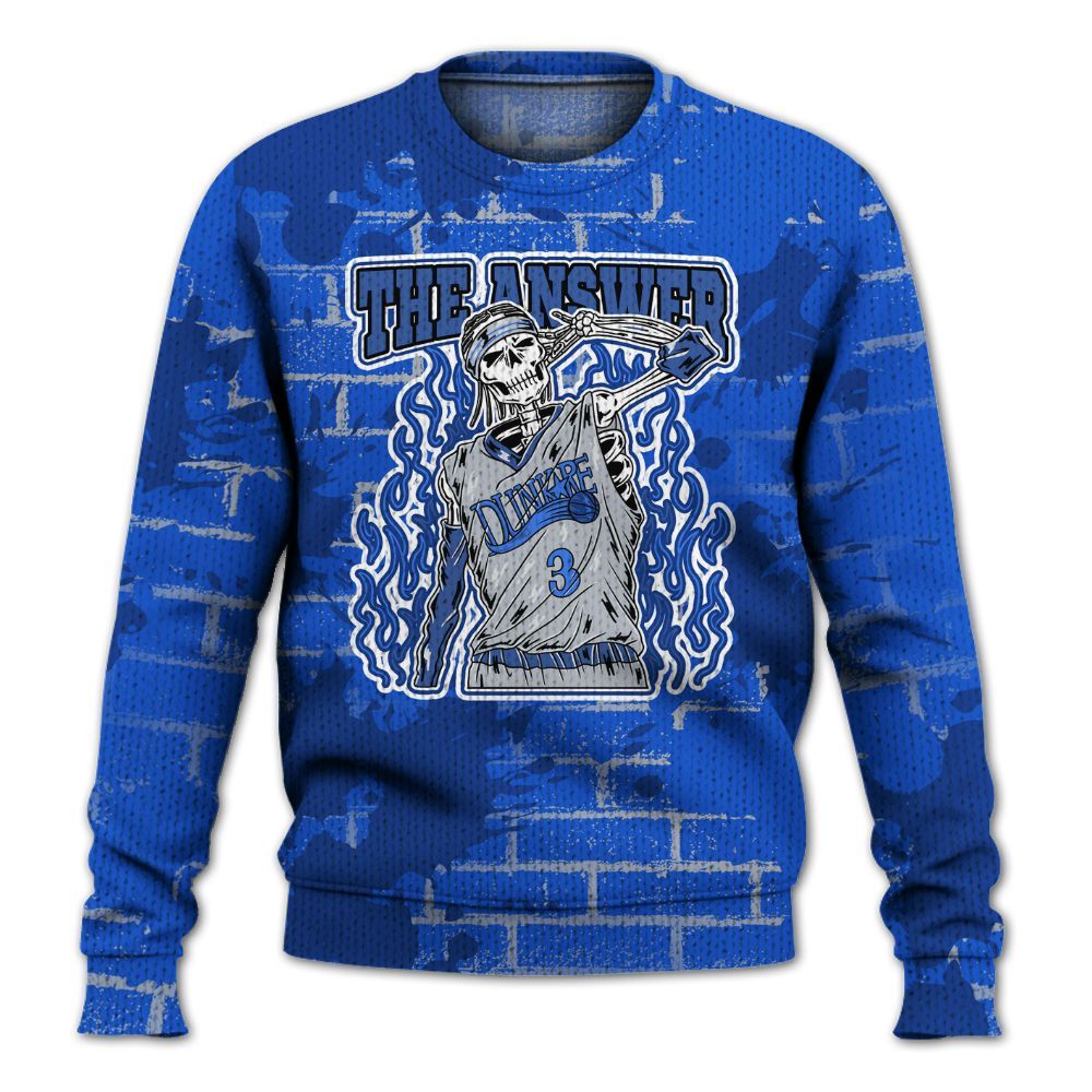 Knitted Sweater To Match Air Foamposite One Royal - Allen Answer Skeleton Brick