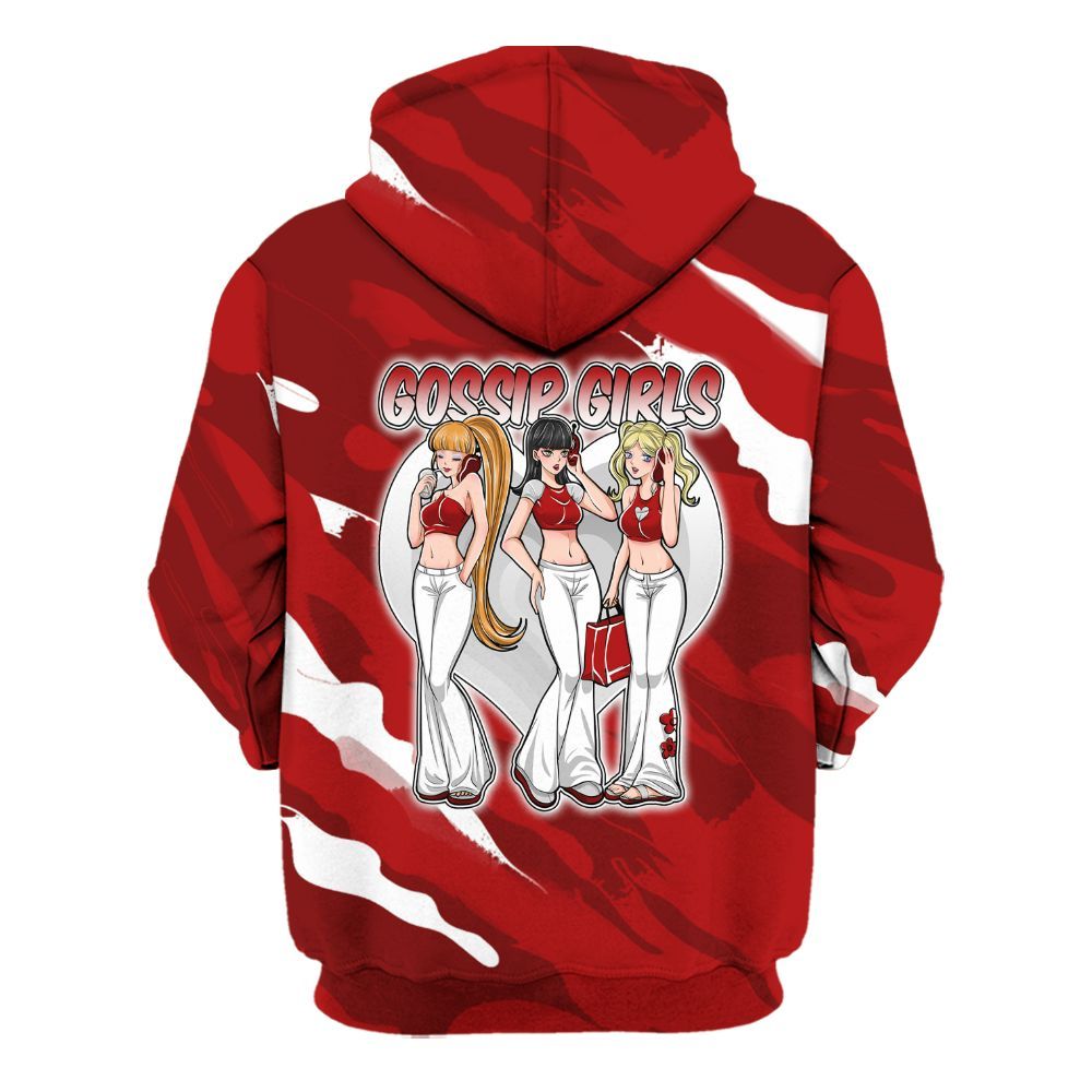 Hoodie To Match Red Taxi 12s - Gossip'Girls All Over Print