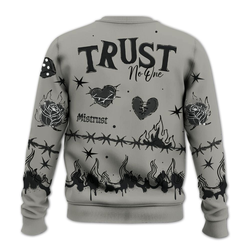 Sweatshirt To Match High Satin Shadow 1s - Trust No One Snake-Bite Doodle Crayon All Over Print