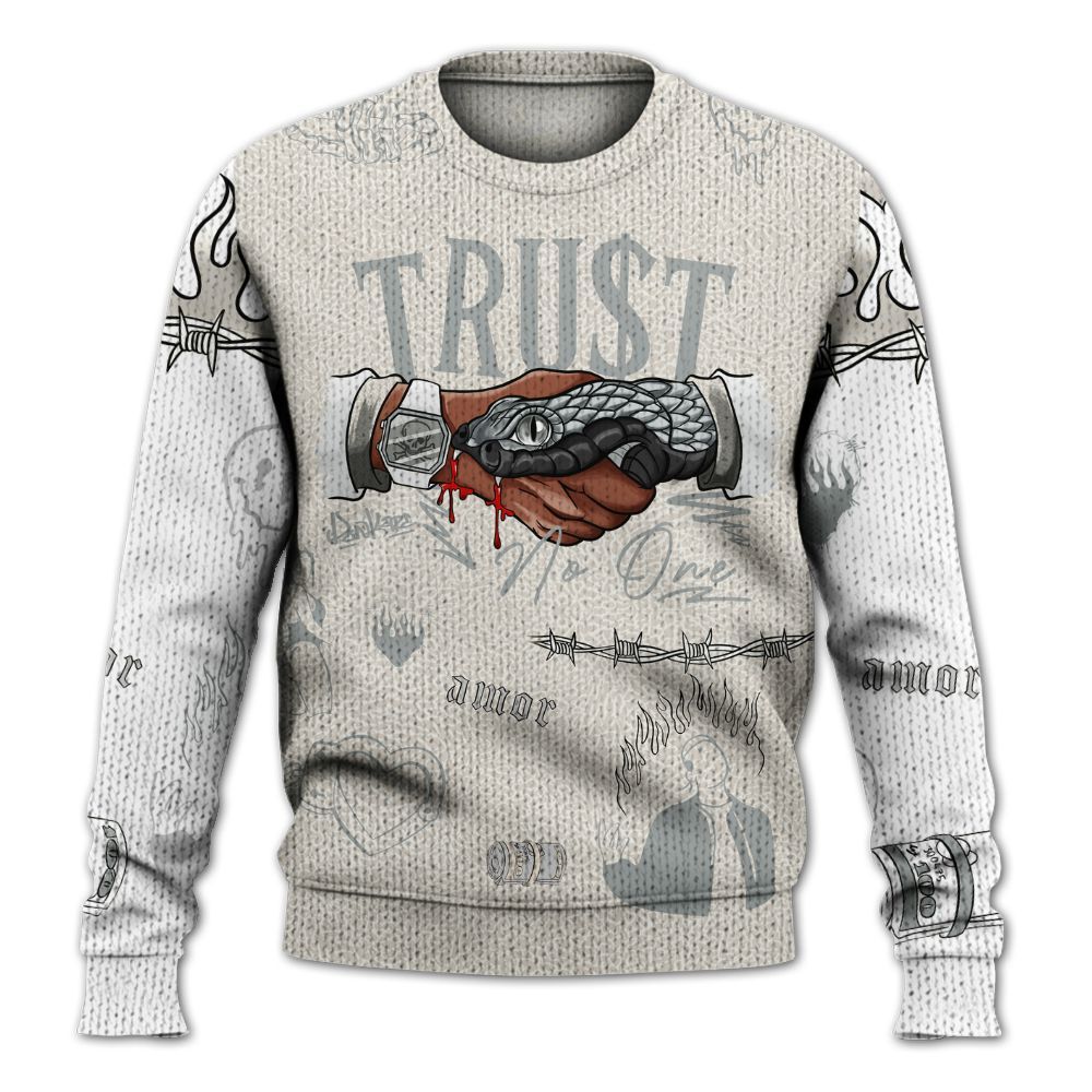 Sweater To Match Retro Pure Money 3s - Snake Trust No One Graphic
