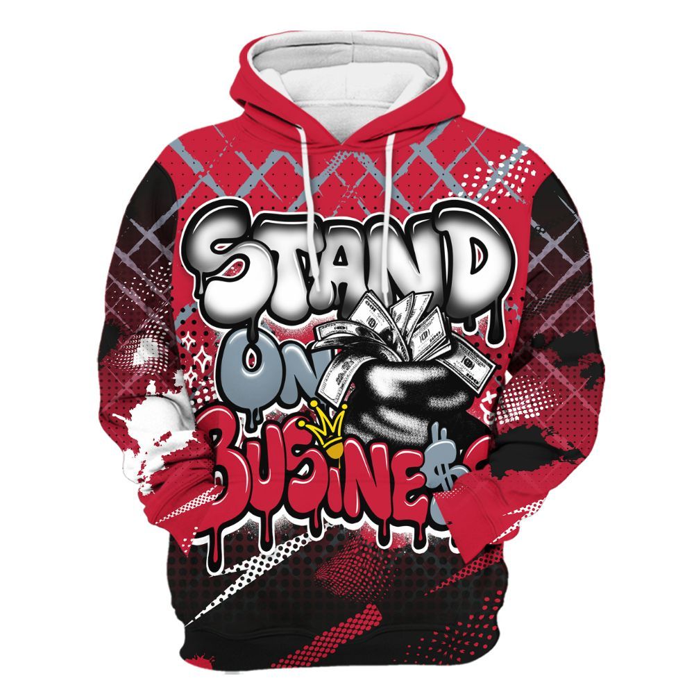 Hoodie To Match Retro Infrared Salesman 6s - Halftone Stand Business Dripping All Over Print