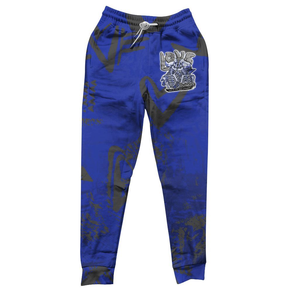 Sweatpant To Match Air Max Plus Black Racer Blue - Skull Love All Over Print