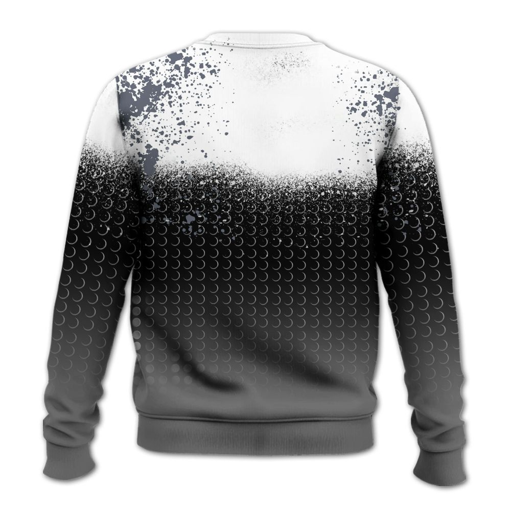Sweatshirt To Match Cool Grey 6s - Halftone Time Is Money All Over Print