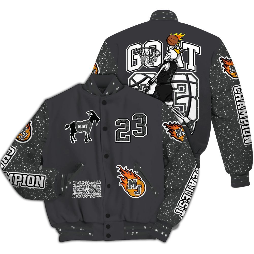 Varsity Jacket To Match Fear 4s - 23 G.0.A.T Jump Up Basketball All Over Print