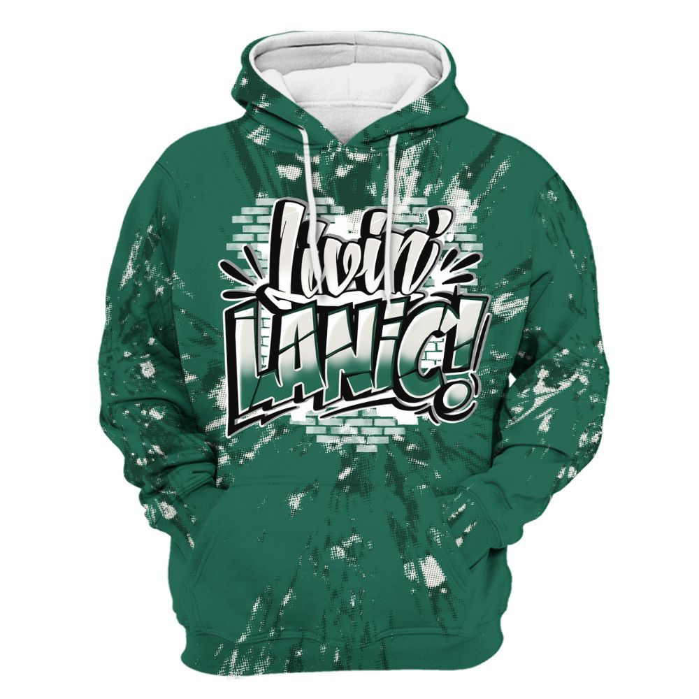 Hoodie To Match Oxidized Green 4s - Living Large Graphic Luxury All Over Print
