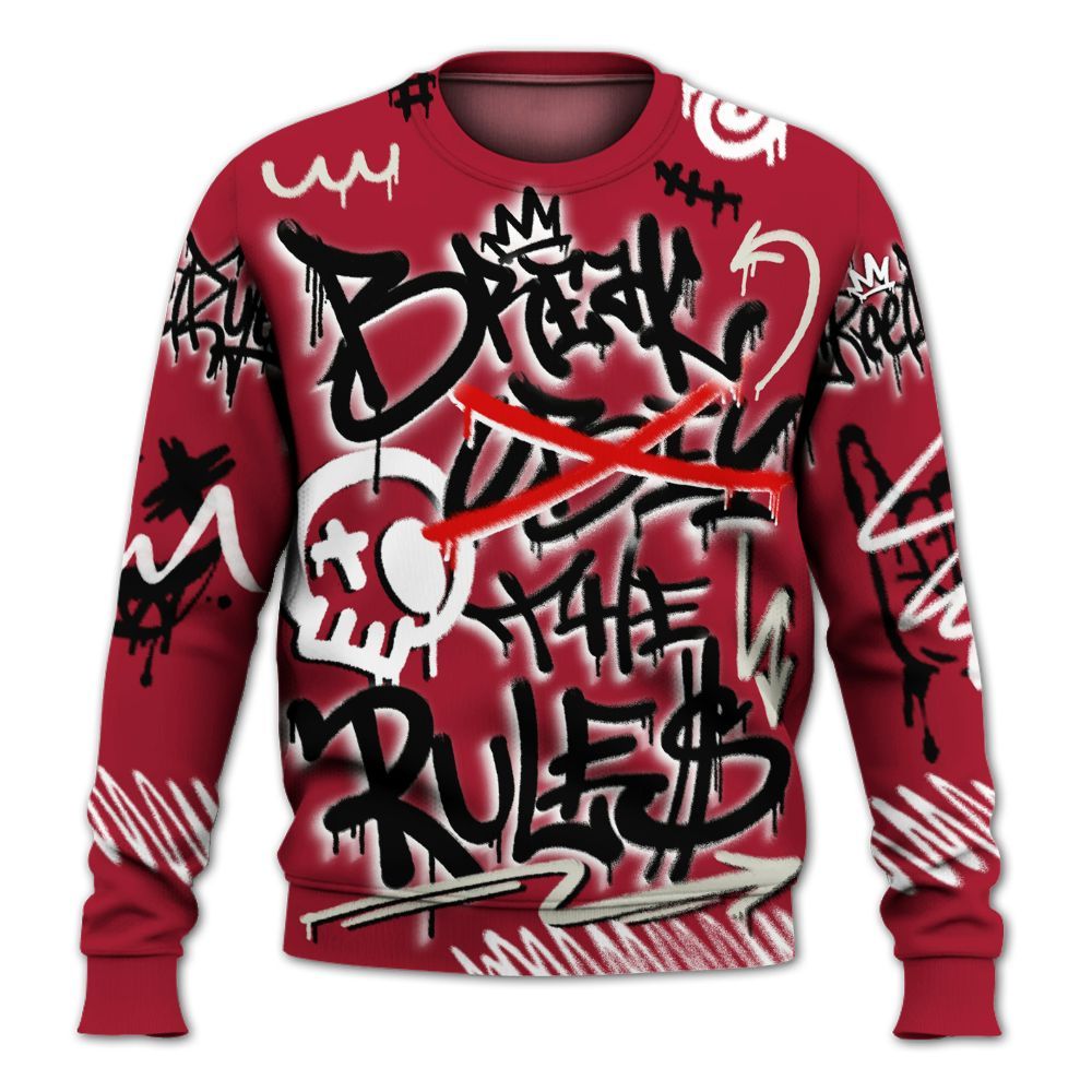 Sweatshirt To Match High OG Black Toe Reimagined 1s - Break Rules Streetwear All Over Print