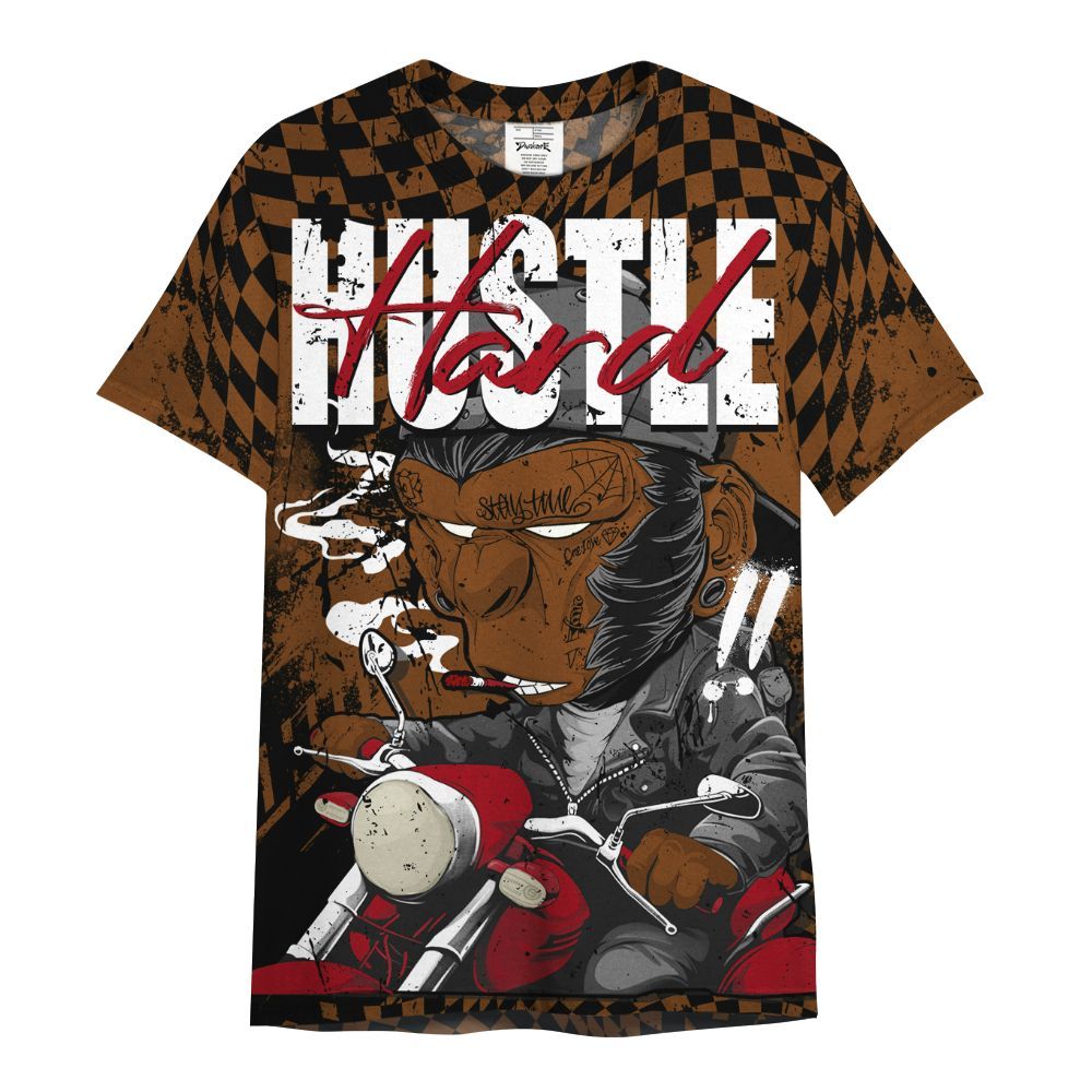 Shirt To Match Archaeo Brown 5s - Hustle Hard Monkey All Over Print
