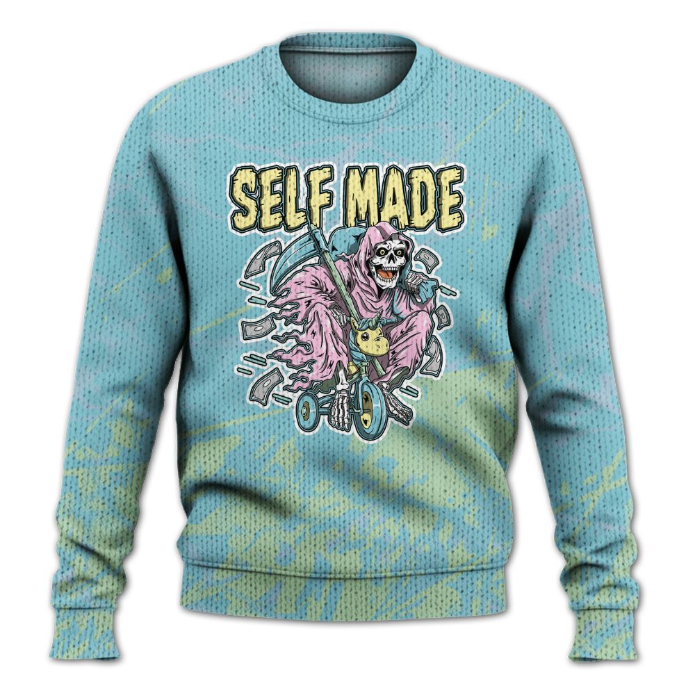 Knitted Sweater To Match SB Dunk Low Visty - Self Make Skeleton Profound