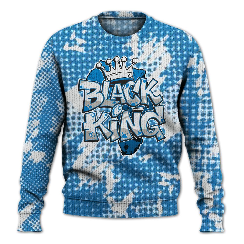 Knitted Sweater To Match Industrial Blue 4s - B-King Shirt Unisex Oufit