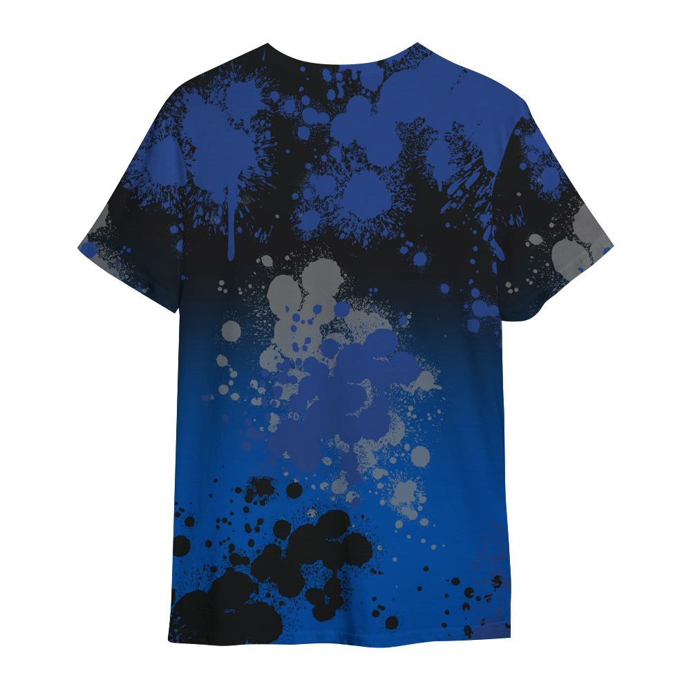 Shirt To Match Racer Blue 5s - God Blessed Ink Drip All Over Print