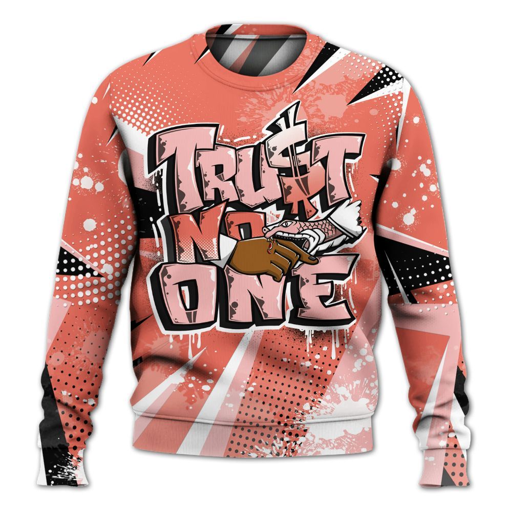 Sweatshirt To Match Low OG PSG 1s - Poly Trust No One Dripping All Over Print