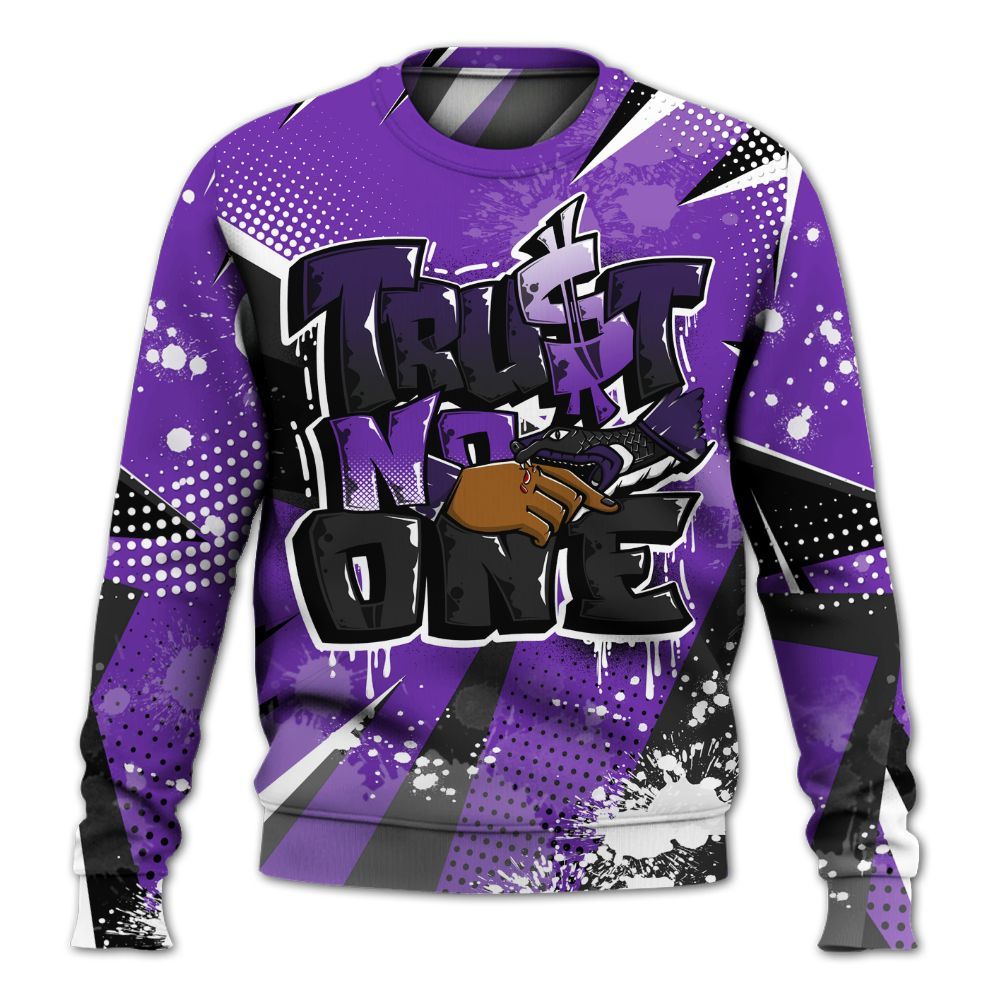 Sweatshirt To Match Kobe 9 Elite Low Moonwalker - Poly Trust No One Dripping All Over Print