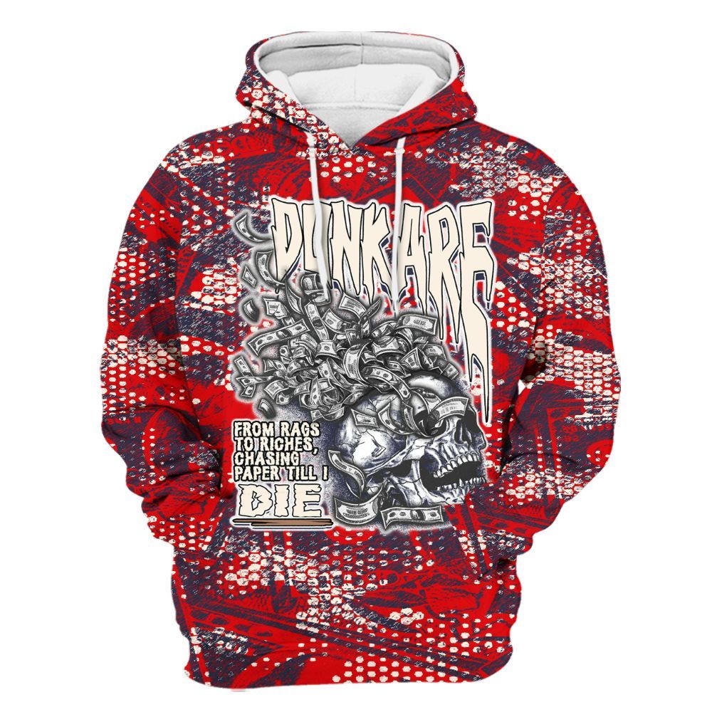 Hoodie To Match Low OG Howard Bison 1s - From Rags To Riches All Over Print