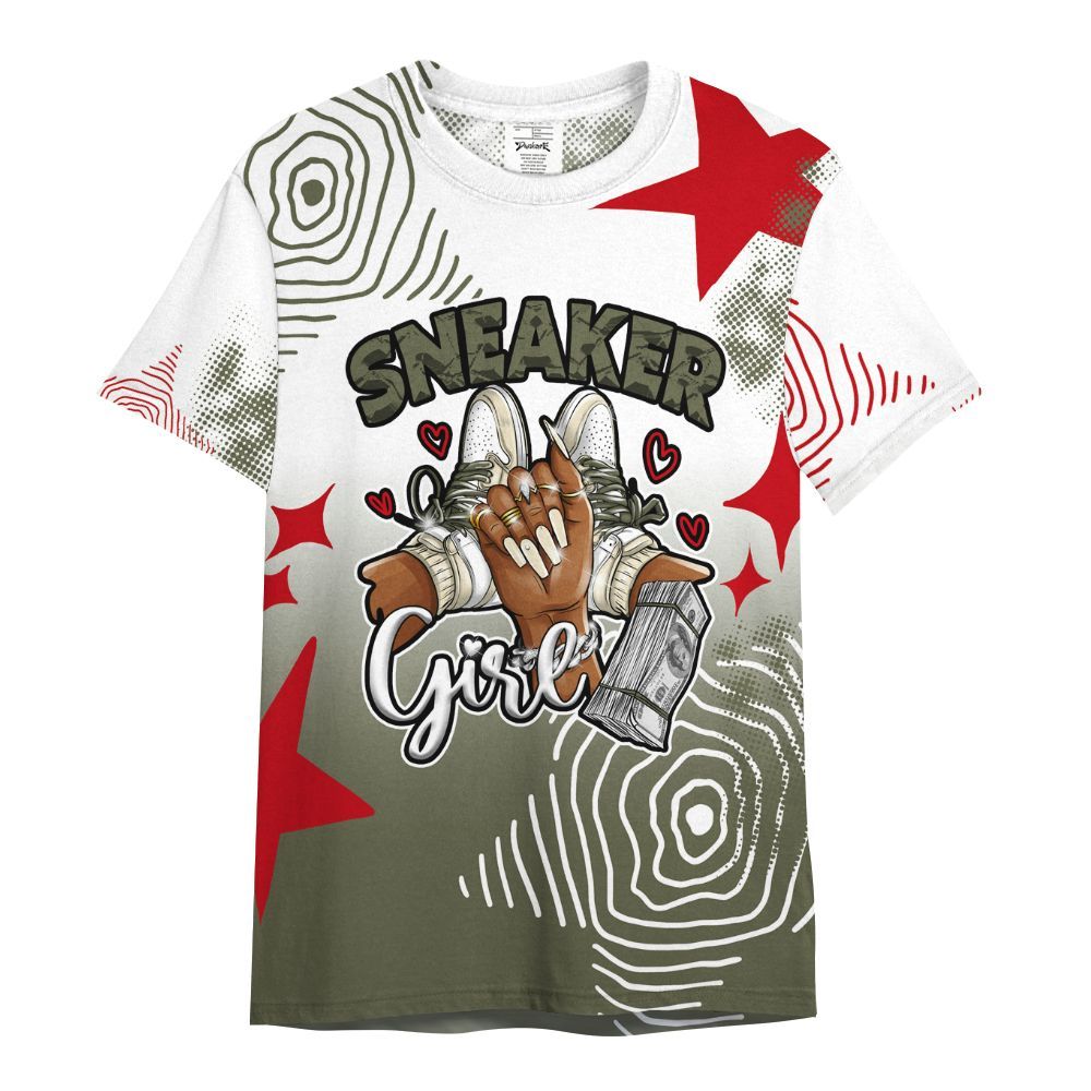 Shirt To Match Travis Scott Low OG Medium Olive 1s - Sneakerz Girlz Unique Starz All Over Print