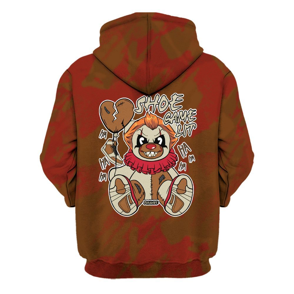Hoodie To Match Archaeo Brown 5s - Shoe Game Bear Abstract Halftone All Over Print
