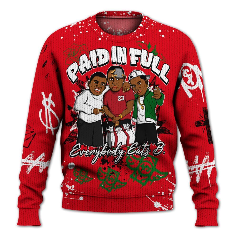 Sweater To Match Chicago 13s - Everybody Paid In Full Crayon Graphic