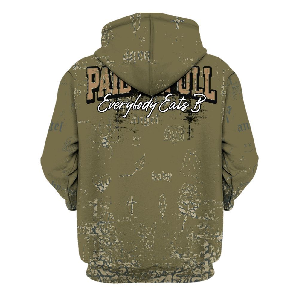 Hoodie To Match Retro Family Affair 3s - Paid In Full Money Street Graphic All Over Print