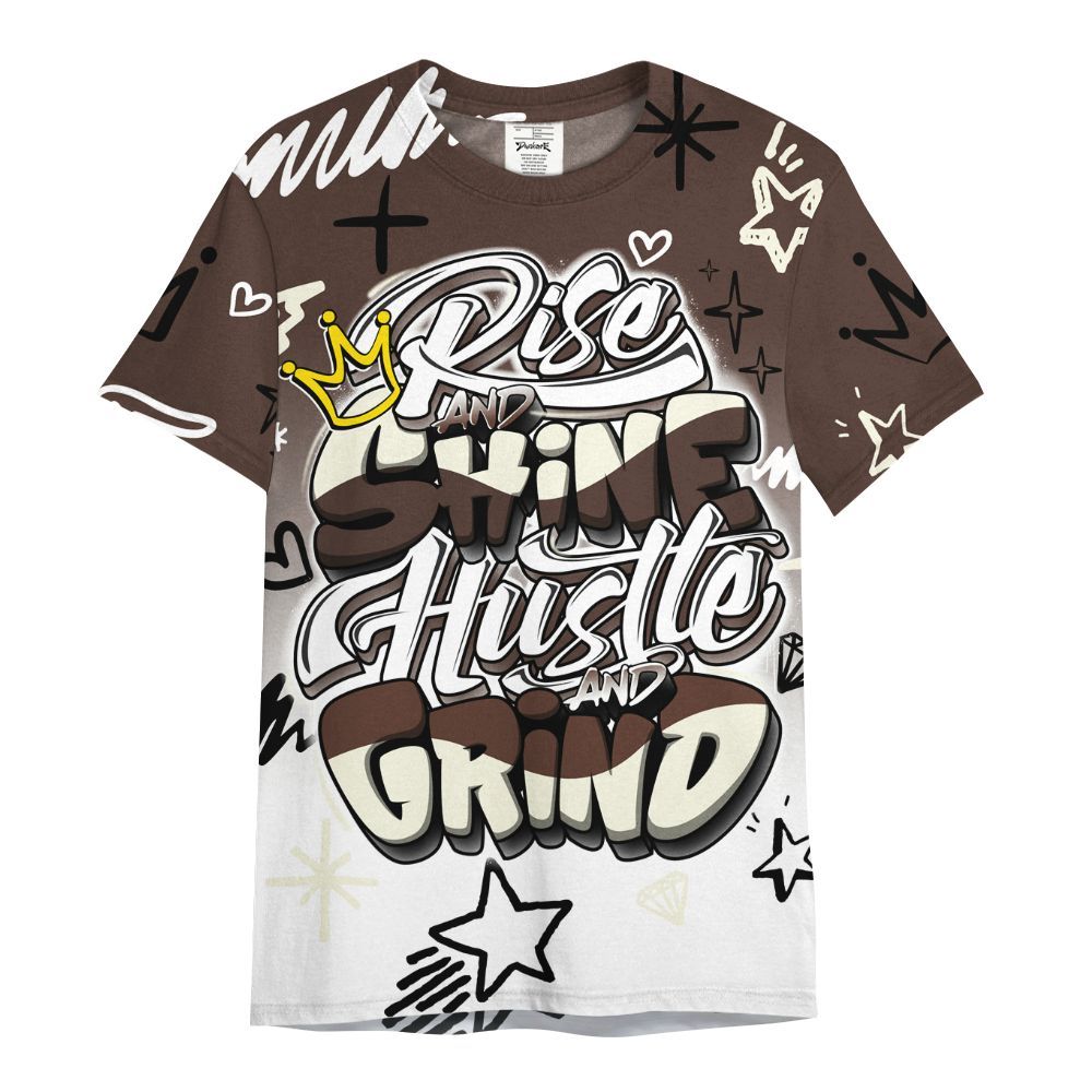 Shirt To Match SoleFly Cafecito 12s - Rise Shine Hustle Grind All Over Print
