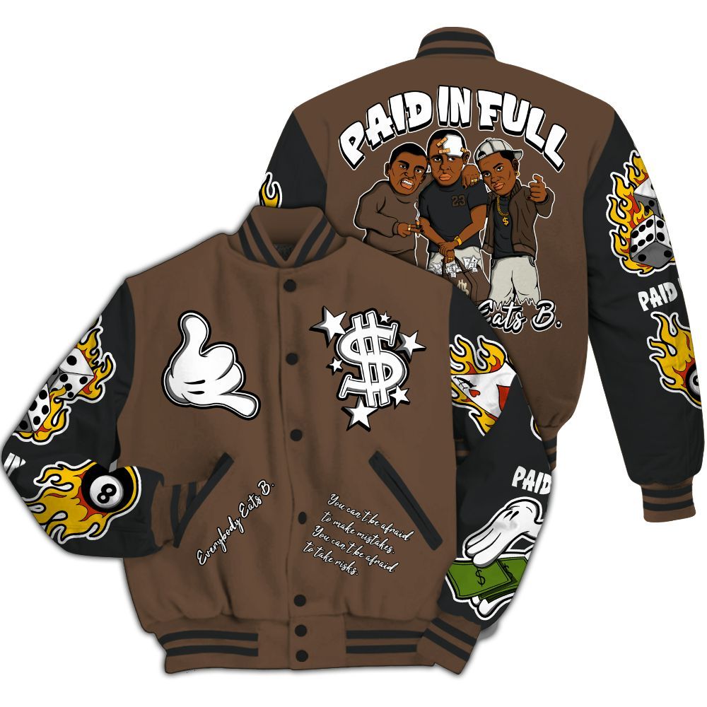 Varsity Jacket To Match Palomino 1s - Everybody Paid In Full Graphic All Over Print