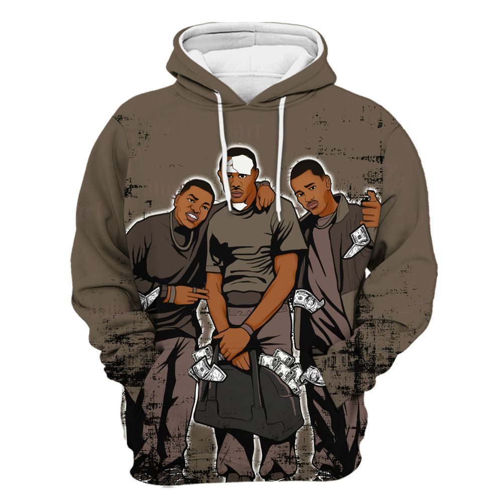 Hoodie To Match AMM Dark Mocha 4s - Paid In Full Money All Over Print