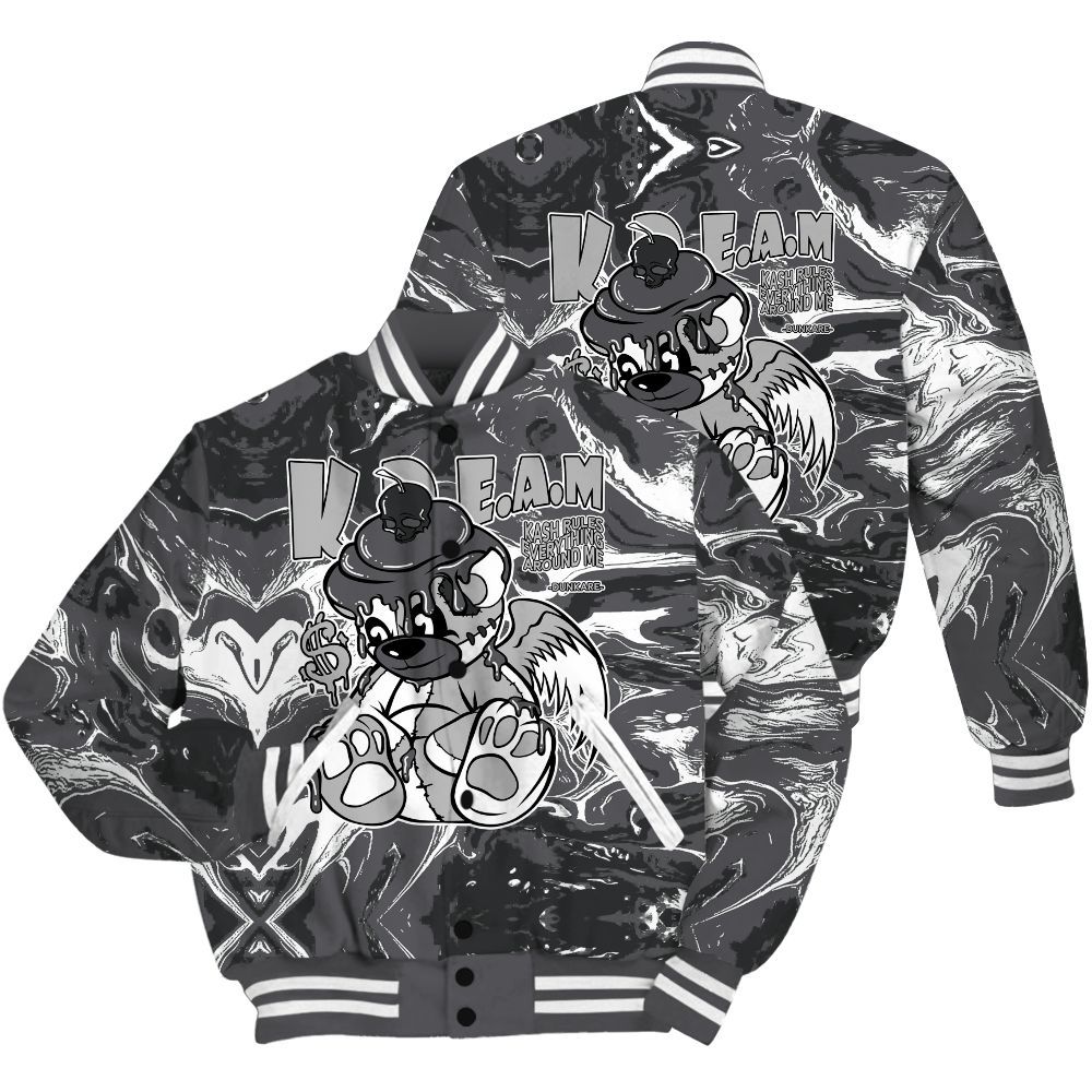 Varsity Jacket To Match White Thunder 4s Shirt - Loot Bear Liquid All Over Print