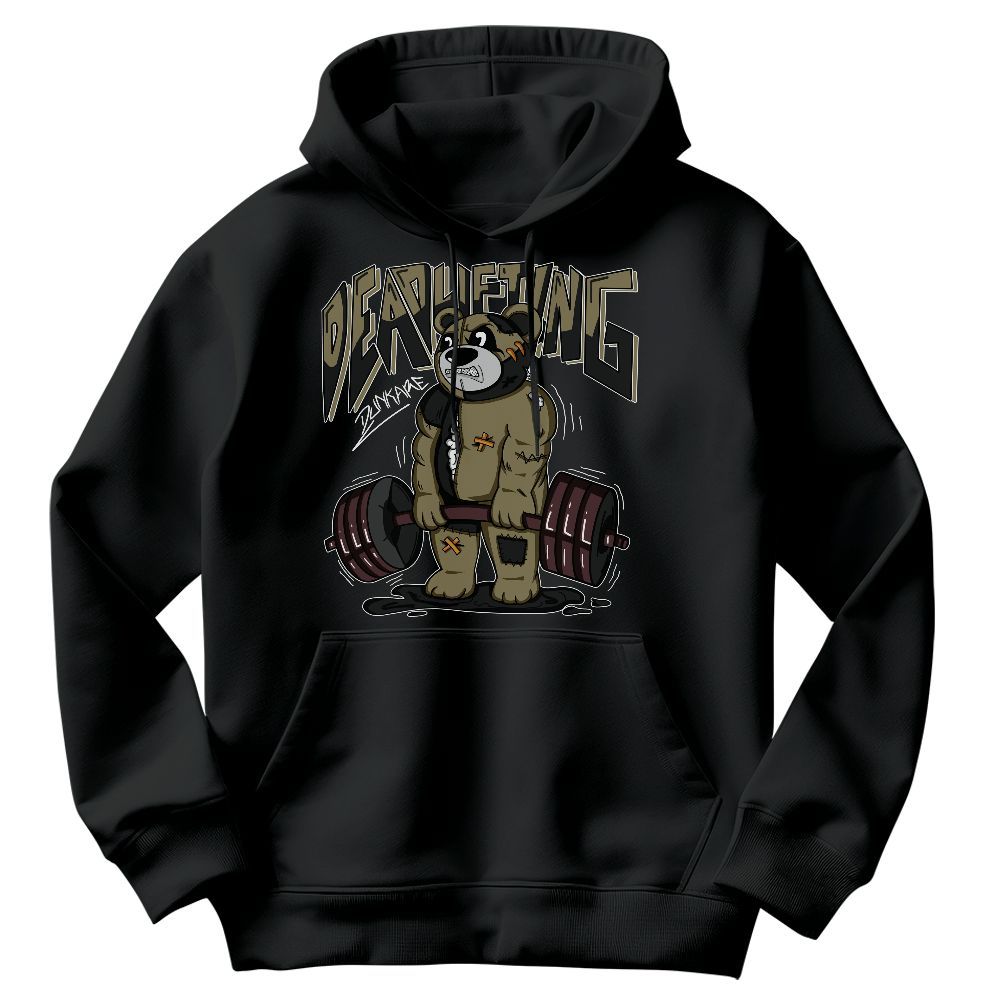 Sweatshirt To Match Black Olive 7s - Deadlifting Bear Graphic