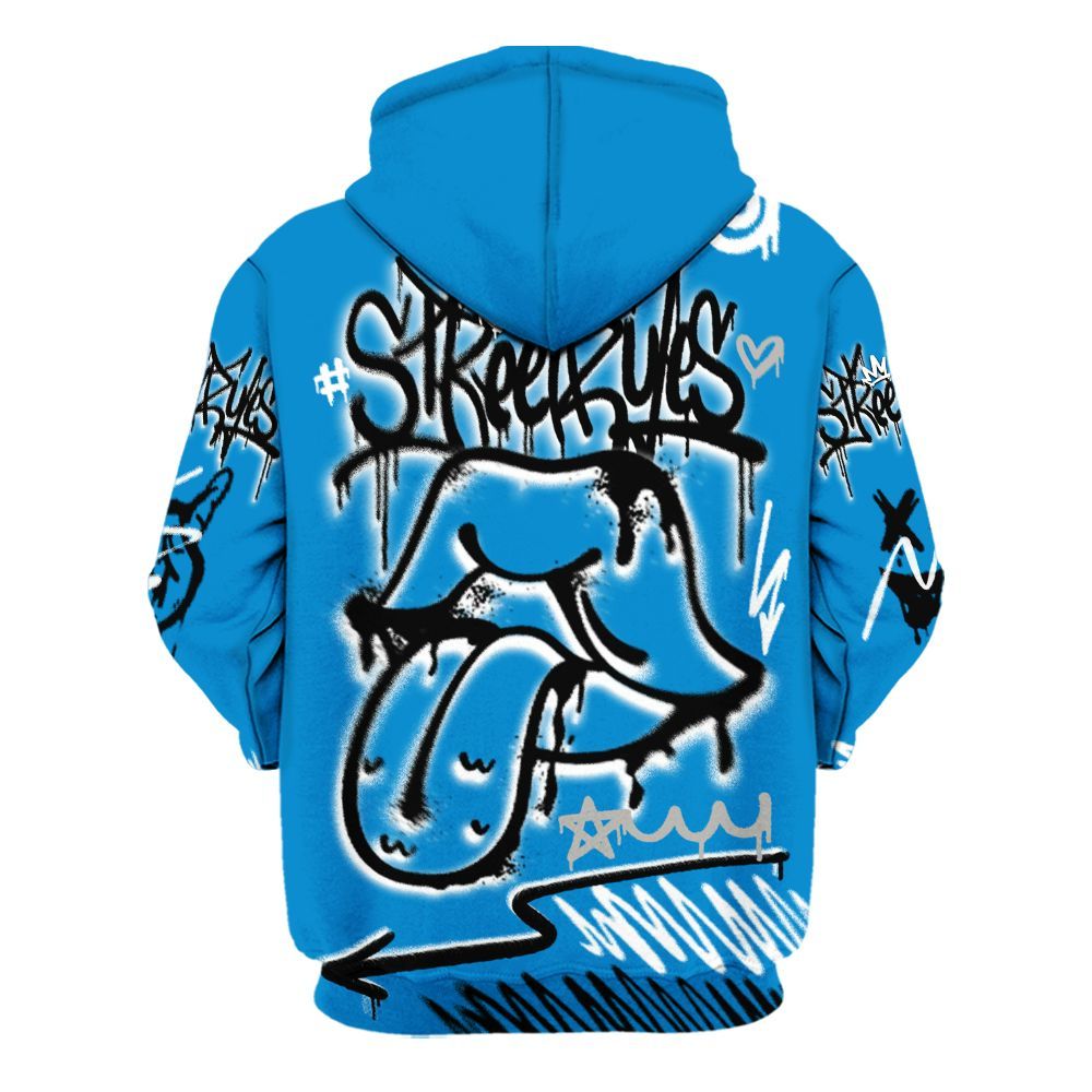 Hoodie To Match Industrial Blue 4s - Break Rules Streetwear All Over Print