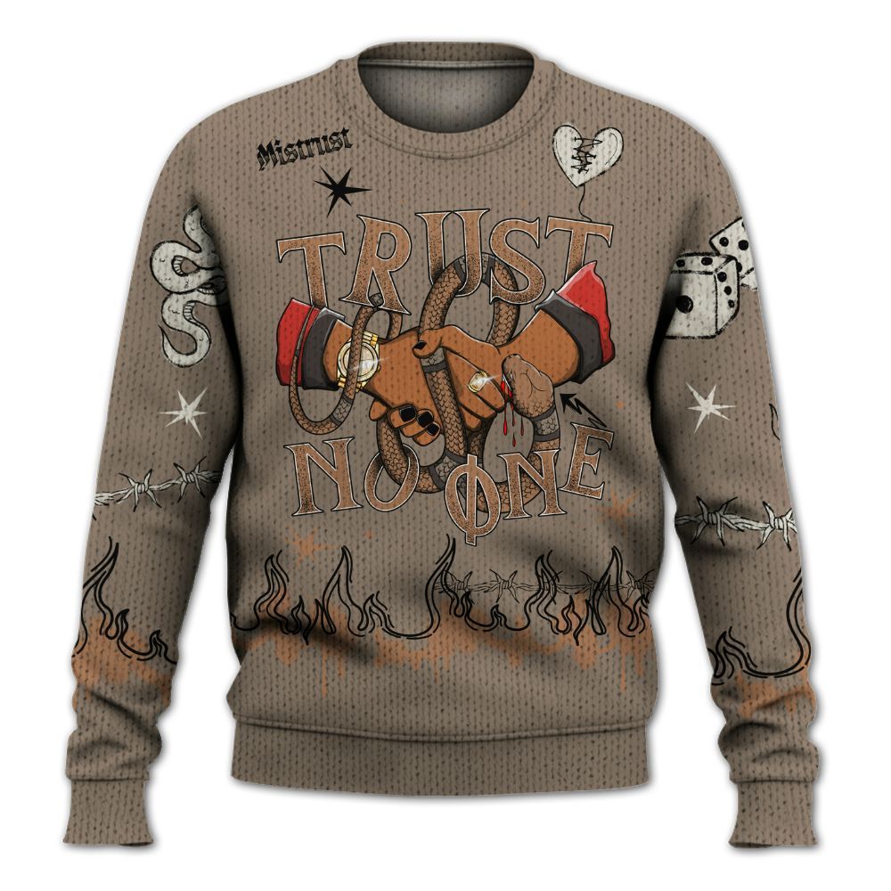 Knitted Sweater To Match Air Max Rocky Distressed - Trust No One Snake-Bite Doodle Crayon